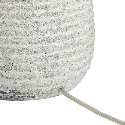 360 Lighting 23" High Small Mid Century Modern Coastal Accent Table Lamp Handcrafted Sandstone Finish Ceramic Single White Shade Living Room Bedroom Bedside Nightstand House Office Colors May Vary