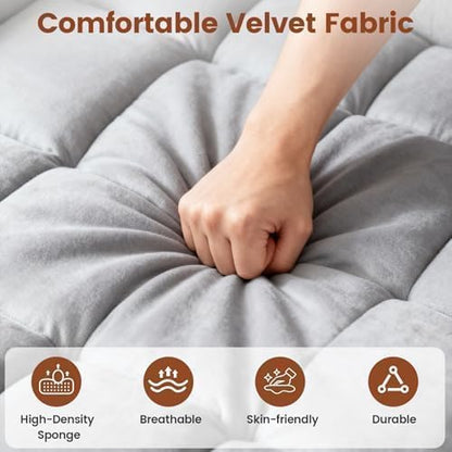 Sleeper Chair with USB Port, 3 In1 Pull Out Sofa Bed, Gray | Adjustable Backrest,Soft Cushioning,Handy Side Pocket,Cup Holders,Phone Holder - color: D-light Gray-kg