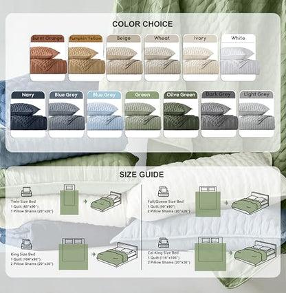 Beige Quilt Queen Size Bedding Sets with 2 Pillow Shams, Lightweight Soft Bedspread Coverlet, Quilted Blanket Thin Comforter Bed Cover, All Season Summer Spring, Tan Cream, 3 Pieces, 90x90 inches - color: Beige, size: Full/Queen