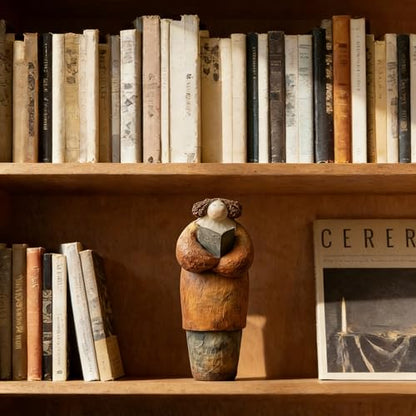 XINXUAN Reader Women Sculpture, Home Décor Accents for Modern Farmhouse | Bookshelf, Office, Desk, TV Stand, Entryway, Room Decor Aesthetic, Book Lovers Gifts (C)