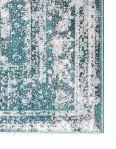 Rugs.com - Monte Carlo Rug – 2' x 3' 1 Turquoise Easy-Clean Rug – Ideal for Entryways, Kitchens, and Small Spaces - color: Turquoise, size: 2'2" x 3' (Rectangular)