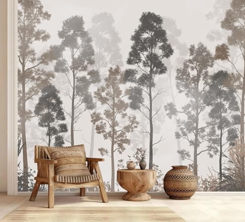 AFZEVEB-Tropical Jungle Peel and Stick Wallpaper Trees Walls Mural - color: X807, size: 136" x 100"