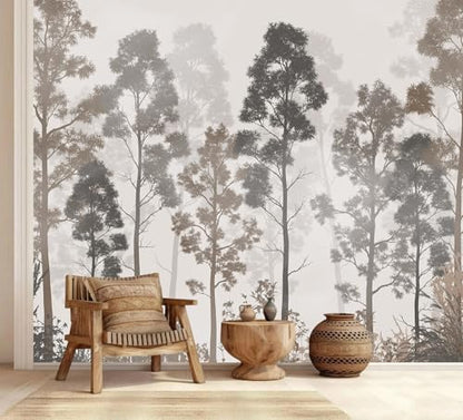 AFZEVEB-Tropical Jungle Peel and Stick Wallpaper Trees Walls Mural - color: X807, size: 118" x 84"