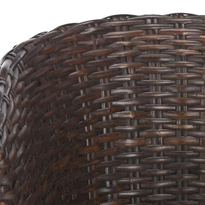 Safavieh Home Collection Omni Honey Barrel Chair - color: Brown/Black White Cushion