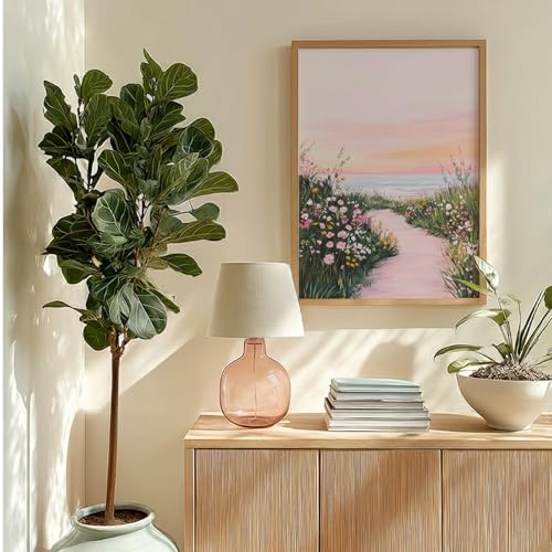 ZKFANKE Floral Landscape Print Pink Sunset Coastal Landscape 16x12 Inch Unframed Nature Scenery Posters Boho Wall Art Scenic Coastal Poster for Modern Farmhouse Living Room Bedroom Hallway Decoration - color: ViewArt-5 UnFramed, size: 16"L x 12"W
