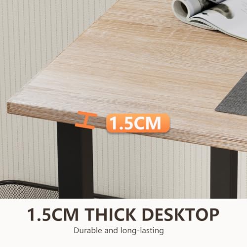 BestOffice Computer Desk,Home Office Desk, Modern Simple Style for Home Office Study Writing (Nature, 55 Inch) - color: Nature, size: 55 Inch