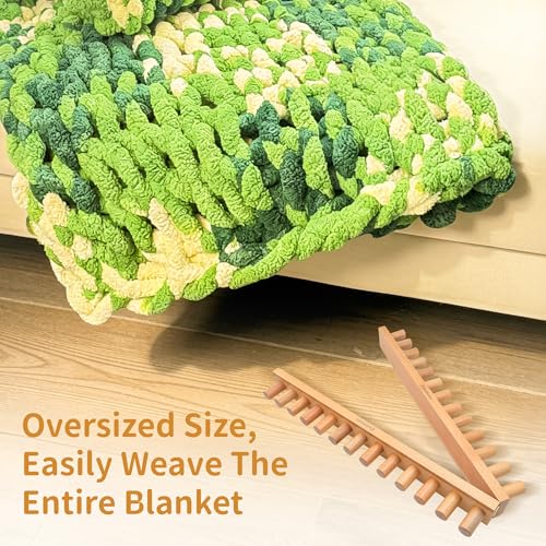 Zlshmoee Chunky Blankets Loom Knitting Looms Portable DIY Hand Knitting Kit for Beginners and Adjustable Foldable Portable Extra Loom Large 48,55,60 Inch (60inch) - color: 60in'' fold
