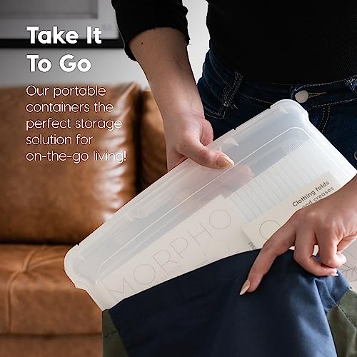 IRIS USA Board Game Storage |Made in USA| Slim Craft Case (10-Pack) - Clear | Fits 8.5" x 11" & A4 Paper, Organizers with Built-In Handle & Snap-Tight Lids, Containers for Puzzles, Art & Scrapbooking - size: 10 Pack