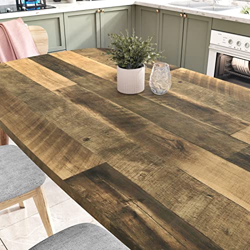 Wood Contact Paper for Countertops Waterproof Wood Grain Wallpaper | Peel and Stick Rustic Wooden Contact Paper Self Adhesive Brown Wooden Vinyl Counter Top Wrap for Cabinets Kitchen 12" x 80" - color: 1, size: 12" x 80"