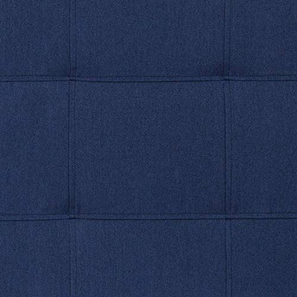 EMMA + OLIVER Size Headboard in Navy Twin Quilted Tufted Headboard | Adjustable Bed Rail Slots, Fabric Upholstered - color: Navy, size: Twin