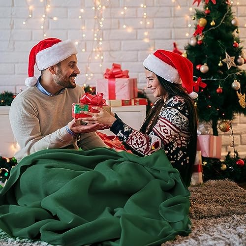 CAI TENG Blankets Throws Fleece Blanket Bulk Green Lightweight Warm Kids Blanket Soft Cozy Deco Christmas 50 x 60 Dog Blanket Bulk Fleece Fabric Blanket for Bed Sofa Couch Office Outdoor 6 Pack - color: Dark Green