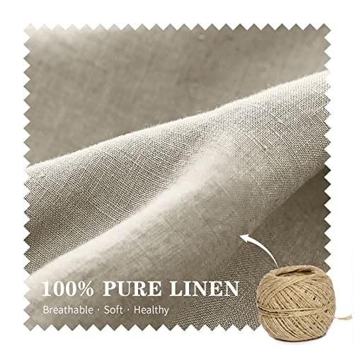 Simple&Opulence 100% Linen Lumbar Pillow Cover 12 x 20 Inches Set of 2 Rectangular Decorative Throw Cushion Cover for Couch Sofa Bed Living Room Office Soft Breathable Farmhouse - Linen - color: Lumbar - Linen, size: 20" x 12" (Pack of 2)