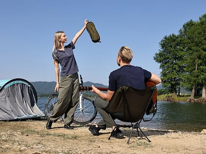 MARCHWAY Lightweight Folding Camping Chair with Spring Lock, Stable Compact Portable for Outdoor Camp, Travel, Beach, Picnic, Festival, Hiking, Backpacking (Lowback Green) - color: Lowback Green
