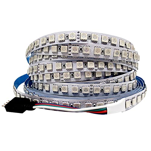 24V RGB LED Strip Light, 16.4ft 10000 LM Super Bright SMD 5050 IP20 Total 600 LEDs, LED Color Changing Rope Light Strip for Bedroom, Kitchen, Advertising Decoration - color: RGB (Red, Green, Blue)