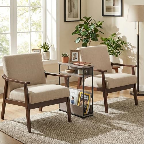 Narrow Side Table,3-Tier Slim End Table with Storage Shelf,Modern Sofa Table Thin Side Table for Narrow and Small Spaces, Skinny Bedside Table Small Nightstand with Magazine Rack Space Saving/Oak - color: Oak