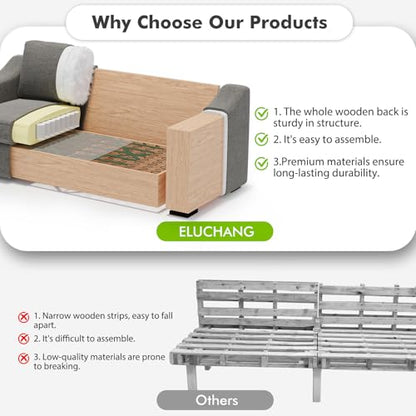 Modular Sectional Couch Set, 47" Oversize Accent Chair and 85" Modern Loveseat Sofa Deep Couch for Apartment, Living Room, Bedroom, Linen, Grey - color: Grey, size: 85 Inch - Deep Couch + Single Sofa