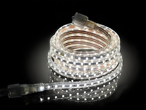 UL Listed, 13 Feet, Super Bright 3600 Lumen, 4000K Soft White, Dimmable, 110-120V AC Flexible Flat LED Strip Rope Light, Commercial Grade, Indoor Outdoor use, Ready to Plug n Shine - color: Soft White 4000K