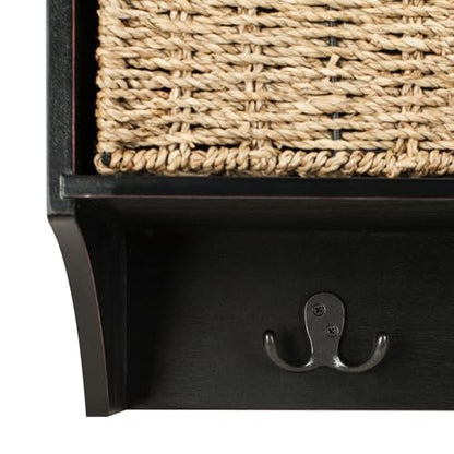 Safavieh Home Collection Finley Hanging 3 Basket Wall Rack - color: Black