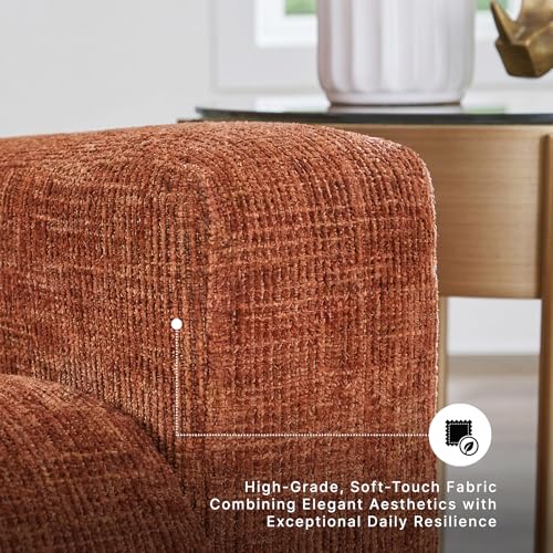 Signature Design by Ashley Aviemore Rocker Recliner, No Assembly Required | Plush manual rocker, Space-saving 12-in wall space, Durable metal-reinforced frame, 100% polyester chenille fabric - color: Spice, style: Recliner