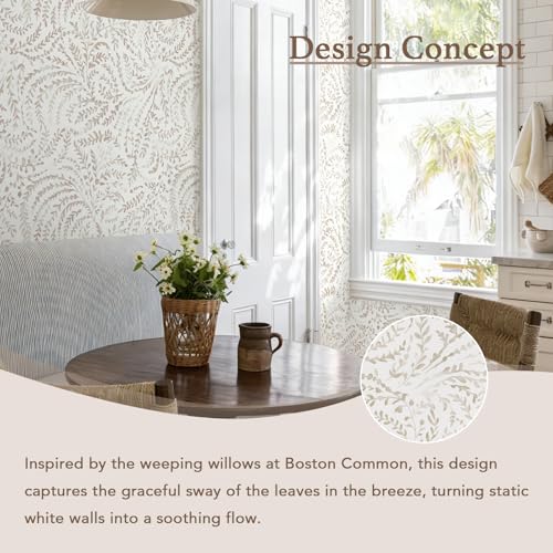 Peel and Stick Wallpaper Modern Boho Contact Paper Neutral Beige Wall Paper Removable Waterproof Self Stick Renter Friendly Wallpaper for Bedroom Living Room Bathroom Kitchen Vinyl 17.3"x78.7" - color: Light Brown, size: 17.3" x 78.7"