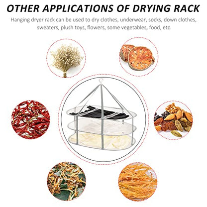 3-Tier Folding Mesh Clothes Hanging Dryer, Sweater Drying Rack, Large Laundry Drying Rack, Lay fold Flat Dry Hanger, Mesh Clothes Hanging Dryer - XL(3Tier) - size: XL(3Tier)