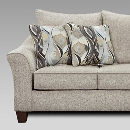 Roundhill Furniture Camero Sofa And Loveseat Set - color: Platinum