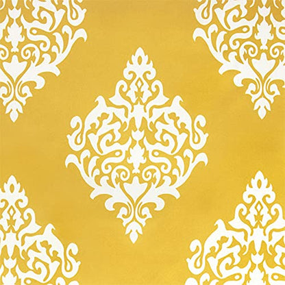 EXCLUSIVE HOME Medallion Room Darkening Blackout Grommet Top Curtain Panel Pair, 52"x84", Sundress Yellow - color: Sundress Yellow, size: 52"W x 84"L (Pack of 2)
