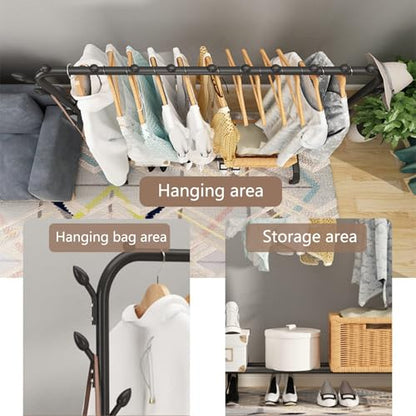 Space-Saving Laundry Drying Rack, Apartment & Dorm Clothes Organizer Stand, Reinforced Iron-PP Frame & Bottom Shelves White - color: White