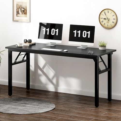 Need Computer Desk Office Desk 55 inches Folding Table with BIFMA Certification Computer Table Workstation No Install Needed, Black AC5CB-140X - color: Black, size: 55 inches