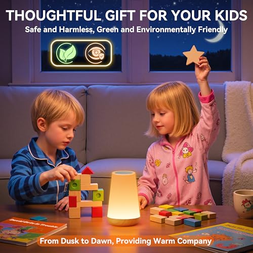 Auxmir Rechargeable Night Light, Remote Control Lamp, Light Brown-2 Pack | touch control, 13 colors, 5 brightness levels, 4 lighting modes, 1/2/4/6-hour auto-off, portable for nursery and camping - color: Light Brown-2 Pack