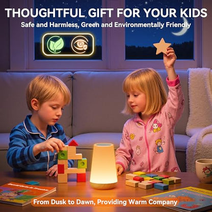 Auxmir Rechargeable Night Light, Remote Control Lamp, Light Brown-2 Pack | touch control, 13 colors, 5 brightness levels, 4 lighting modes, 1/2/4/6-hour auto-off, portable for nursery and camping - color: Light Brown-2 Pack