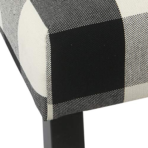 HomePop Parsons Dining Chair - Black Plaid (Set of 2) - color: Black Plaid(set of 2), style: Pack of 2