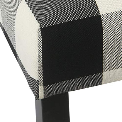 HomePop Parsons Dining Chair - Black Plaid (Set of 2) - color: Black Plaid(set of 2), style: Pack of 2