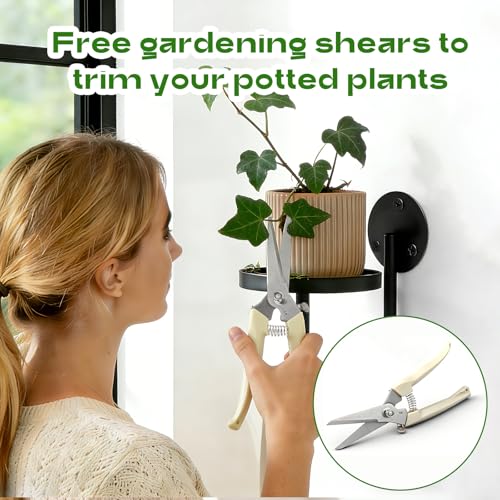 Hanging Planters for Indoor Plants with Garden Shears, 4 Pack Modern Wall Plant Holder & Plant Hanger Indoor, Metal Hanging Planter Set, Window Hanging Plant Holder & Plant Hanger for Home Decor