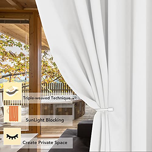 BONZER Room Divider Curtain Screen Partitions | Light Reducing Wide Blackout Curtains for Shared Room, 84L x 70W Inch (7L x 5.8W ft), 1 Panel, Greyish White - color: Greyish White, size: 70"W x 84"L (Pack of 1)