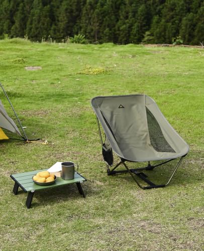 Ultralight Compact Mini Folding Alu. Table (Green - S) | with Carry Bag, for Camping Backpacking Hiking Beach Picnic - color: Green, size: Small