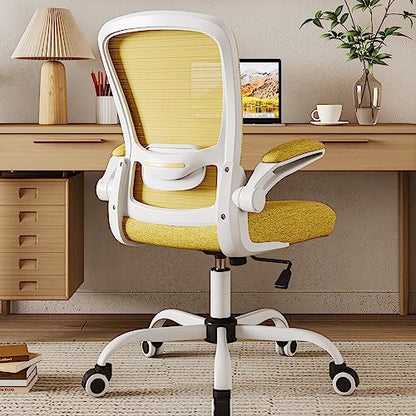 Mimoglad Ergonomic High Back Mesh Office Chair, Adjustable Lumbar Support, Thickened Seat Cushion (Modern, Jasmine) - color: Jasmine