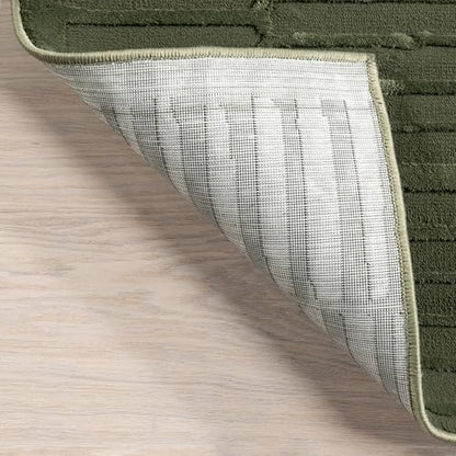 nuLOOM Kailani Green Geometric Washable Area Rug, 5' x 8' | Nuloom Kailani Geometric 5' x 8' Machine Washable Area Rug for Living Room Bedroom Dining Room, Green - color: Green, size: 5' x 8' (Rectangular)