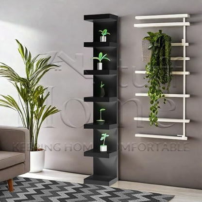 Wall Shelf Unit, 11 3/4x74 3/4,Use Fixing Devices Suitable for The Walls in Your Home. (2 x Black) - color: 2 X Black
