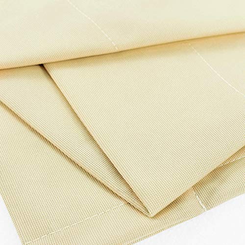 TWOPAGES 5ft Wide x 7ft Tall Flame Retardant Divider Curtains Privacy Cubicle Curtain with Grommet Top (1 Panel,Beige Yellow) - color: Beige Yellow, size: 60"W x 84"L (Pack of 1)