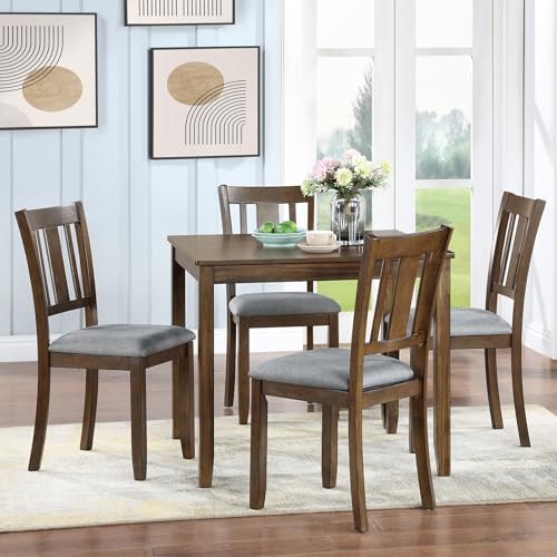 Knocbel Classic 2-Person Dining Table for Small Space, Wooden Apartment Condo Pub Bistro Kitchen Dining Furniture, Standard Height (Walnut Square 30" H) - color: Walnut Square 30"h