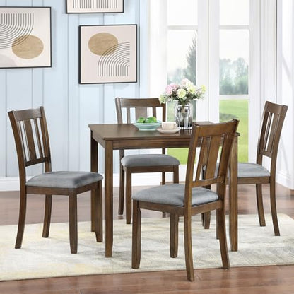 Knocbel Classic 2-Person Dining Table for Small Space, Wooden Apartment Condo Pub Bistro Kitchen Dining Furniture, Standard Height (Walnut Square 30" H) - color: Walnut Square 30"h