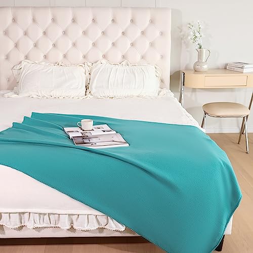 CAI TENG Fleece Throw Blanket Blankets Bulk for Couch Lightweight Warm Soft Cozy Kids Blanket Bulk 50 x 60 inch Fleece Fabric Yard Solid for Bed Sofa Travel Gifts Outdoor Blue 6 Pack - color: Blue