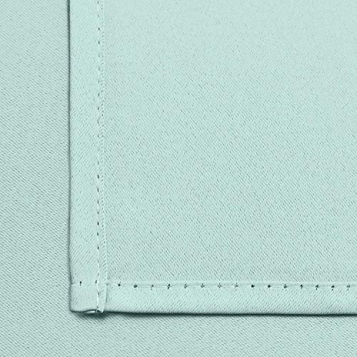 Yakamok Blackout Curtains 38x45 inch Aqua Thermal Drapes-Bedroom | 2 panels,room darkening,thermal insulated,noise reducing,privacy protection,grommet window treatment,living room study dining - color: Aqua, size: 38"W x 45"L (Pack of 2)