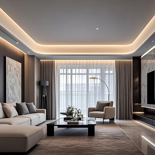 Pandery COB LED Strip Lights Warm White,24V Dimmable led Light Strip KIT with Remote and app Control,3000K 32.8FT/2 * 5m 8mm Wide Ra>90 Cuttable Flexible Strip Lights for Bedroom,Wardrobe,Cabinet - color: 3000K Warm white, size: 32.8FT