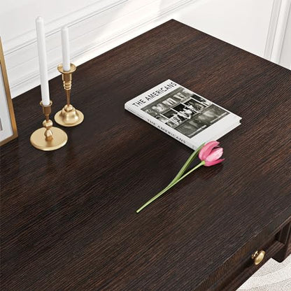 ReWallpaper Wood Wallpaper Dark Brown Wooden Contact Paper Peel and Stick Waterproof Wood Grain Contact Paper for Countertops Cabinet Door Table Desk Self Adhesive Thicken Textured Vinyl 17.7" x 78.7" - size: 17.7" x 78.7"