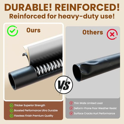 100% Blackout Room Divider Curtains Sets Beige W100 x L96 in,1 Panel Curtain Rods No Drilling Adjustable Tension (H) 43-120×(W) 35-100 in for Sound Dampening Privacy Partition - color: Beige, size: 100"W x 96"L (Pack of 1)