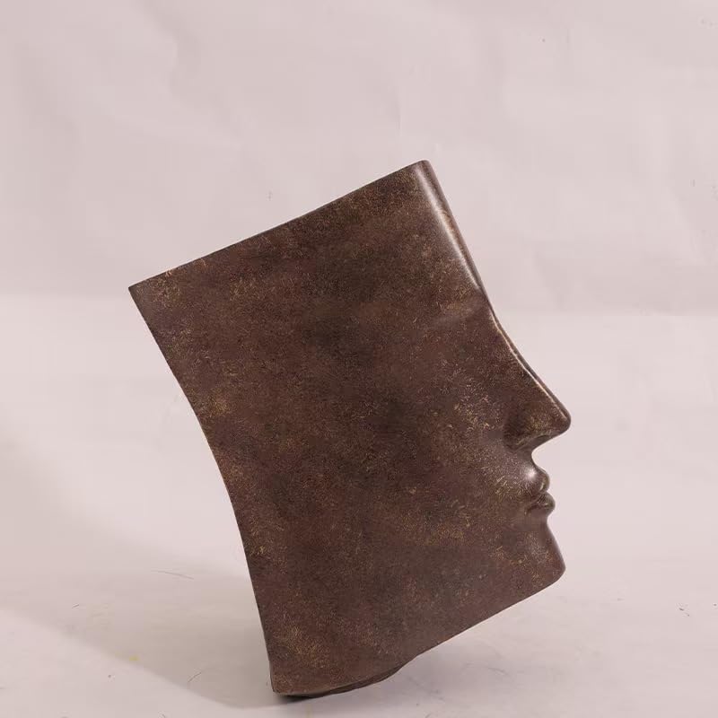 Nordic Retro Abstract Book Shape Face Sculpture, Resin, Modern Art Decor, Home Accent Figurine，2 Sizes to Choose from (Small Size) - size: small size