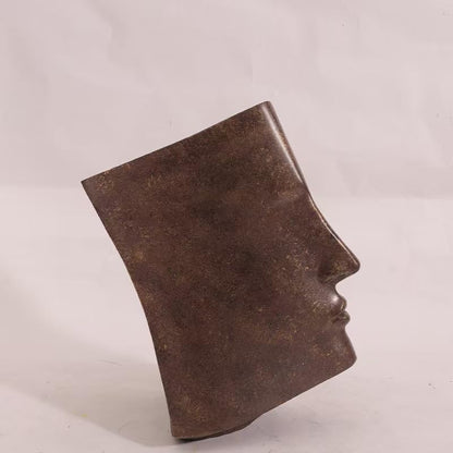 Nordic Retro Abstract Book Shape Face Sculpture, Resin, Modern Art Decor, Home Accent Figurine，2 Sizes to Choose from (Small Size) - size: small size