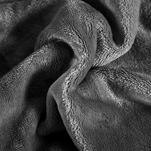 TASTHROW Large Flannel Fleece Throw Blanket, 50×70 Inch - Grey | Cozy Lightweight Thick Blanket - All Seasons Suitable for Women, Men and Kids (Two Pack) - color: Grey, size: Two Pack 50"x70"